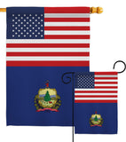 US Vermont - States Americana Vertical Impressions Decorative Flags HG140808 Made In USA