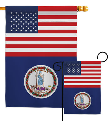 US Virginia - States Americana Vertical Impressions Decorative Flags HG140809 Made In USA