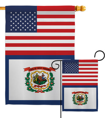 US West Virginia - States Americana Vertical Impressions Decorative Flags HG140811 Made In USA