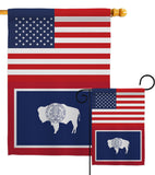 US Wyoming - States Americana Vertical Impressions Decorative Flags HG140813 Made In USA