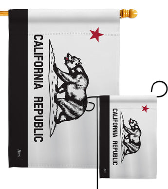 Black & White California - States Americana Vertical Impressions Decorative Flags HG140998 Made In USA