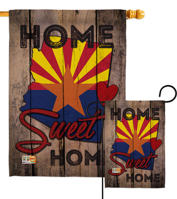 State Arizona Home Sweet Home - States Americana Vertical Impressions Decorative Flags HG191115 Made In USA