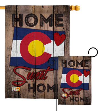 State Colorado Home Sweet Home - States Americana Vertical Impressions Decorative Flags HG191120 Made In USA