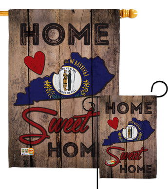 State Kentucky Home Sweet Home - States Americana Vertical Impressions Decorative Flags HG191139 Made In USA