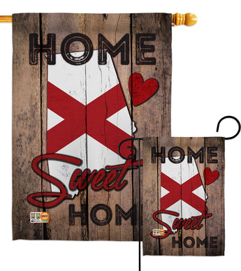 State Alabama Home Sweet Home - States Americana Vertical Impressions Decorative Flags HG191140 Made In USA