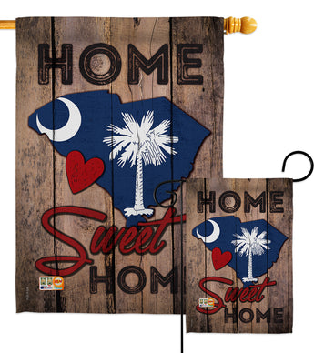 State South Carolina Home Sweet Home - States Americana Vertical Impressions Decorative Flags HG191142 Made In USA