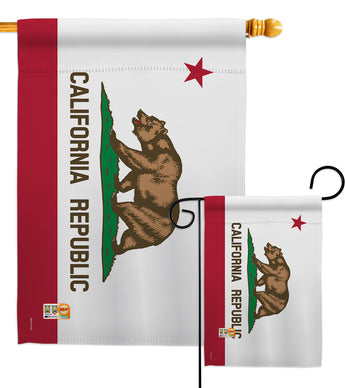 California - States Americana Vertical Impressions Decorative Flags HG191505 Made In USA