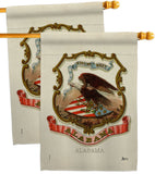 Coat of arms of Alabama - States Americana Vertical Impressions Decorative Flags HG141208 Made In USA