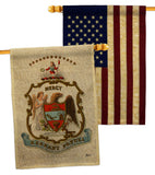 Coat of arms of Arkansas - States Americana Vertical Impressions Decorative Flags HG141209 Made In USA