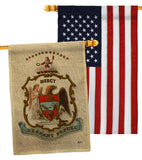 Coat of arms of Arkansas - States Americana Vertical Impressions Decorative Flags HG141209 Made In USA