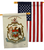 Coat of arms of Arkansas - States Americana Vertical Impressions Decorative Flags HG141209 Made In USA