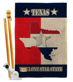 Texas Lone Star State - States Americana Vertical Impressions Decorative Flags HG108021 Made In USA