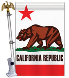 California - States Americana Vertical Applique Decorative Flags HG108050