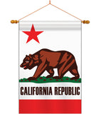 California - States Americana Vertical Applique Decorative Flags HG108050