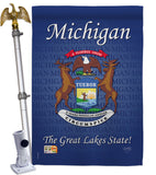 Michigan - States Americana Vertical Impressions Decorative Flags HG108105 Made In USA