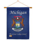 Michigan - States Americana Vertical Impressions Decorative Flags HG108105 Made In USA