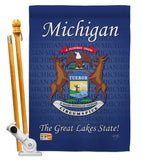 Michigan - States Americana Vertical Impressions Decorative Flags HG108105 Made In USA