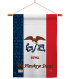 Iowa - States Americana Vertical Impressions Decorative Flags HG108111 Made In USA