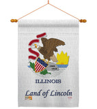 Illinois - States Americana Vertical Impressions Decorative Flags HG108113 Made In USA