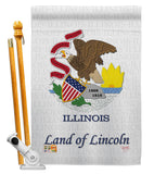 Illinois - States Americana Vertical Impressions Decorative Flags HG108113 Made In USA