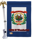 West Virginia - States Americana Vertical Impressions Decorative Flags HG108115 Made In USA