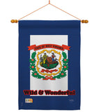 West Virginia - States Americana Vertical Impressions Decorative Flags HG108115 Made In USA