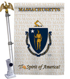 Massachusetts - States Americana Vertical Impressions Decorative Flags HG108116 Made In USA