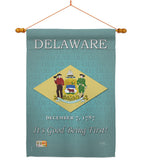 Delaware - States Americana Vertical Impressions Decorative Flags HG108139 Made In USA