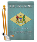 Delaware - States Americana Vertical Impressions Decorative Flags HG108139 Made In USA