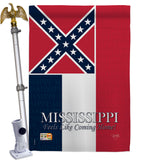 Mississippi - States Americana Vertical Impressions Decorative Flags HG108143 Made In USA