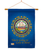New Hampshire - States Americana Vertical Impressions Decorative Flags HG108145 Made In USA