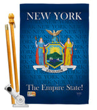 New York - States Americana Vertical Impressions Decorative Flags HG108147 Made In USA