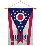 Ohio - States Americana Vertical Impressions Decorative Flags HG108175 Made In USA