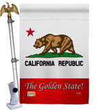 The Golden State - States Americana Vertical Impressions Decorative Flags HG108177 Made In USA