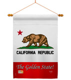 The Golden State - States Americana Vertical Impressions Decorative Flags HG108177 Made In USA