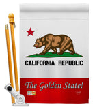 The Golden State - States Americana Vertical Impressions Decorative Flags HG108177 Made In USA