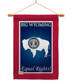 Wyoming - States Americana Vertical Impressions Decorative Flags HG108189 Made In USA