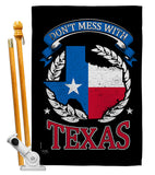 Don't mess Texas - States Americana Vertical Impressions Decorative Flags HG108440 Made In USA