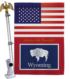 US Wyoming - States Americana Vertical Impressions Decorative Flags HG140265 Made In USA