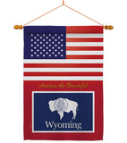 US Wyoming - States Americana Vertical Impressions Decorative Flags HG140265 Made In USA