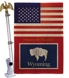 US Wyoming - States Americana Vertical Impressions Decorative Flags HG140265 Made In USA