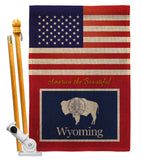 US Wyoming - States Americana Vertical Impressions Decorative Flags HG140265 Made In USA