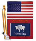 US Wyoming - States Americana Vertical Impressions Decorative Flags HG140265 Made In USA