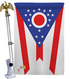 Ohio - States Americana Vertical Impressions Decorative Flags HG140536 Made In USA