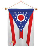 Ohio - States Americana Vertical Impressions Decorative Flags HG140536 Made In USA