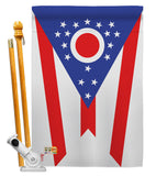 Ohio - States Americana Vertical Impressions Decorative Flags HG140536 Made In USA