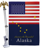 US Alaska - States Americana Vertical Impressions Decorative Flags HG140553 Made In USA