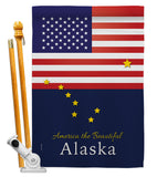 US Alaska - States Americana Vertical Impressions Decorative Flags HG140553 Made In USA