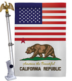 US California - States Americana Vertical Impressions Decorative Flags HG140556 Made In USA