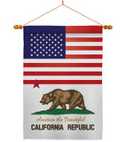 US California - States Americana Vertical Impressions Decorative Flags HG140556 Made In USA